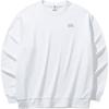 Anta Comfortable Casual Round Neck Pullover Simple Loose Sweatshirt Unisex Sweatshirt Snow-White 972448712-9