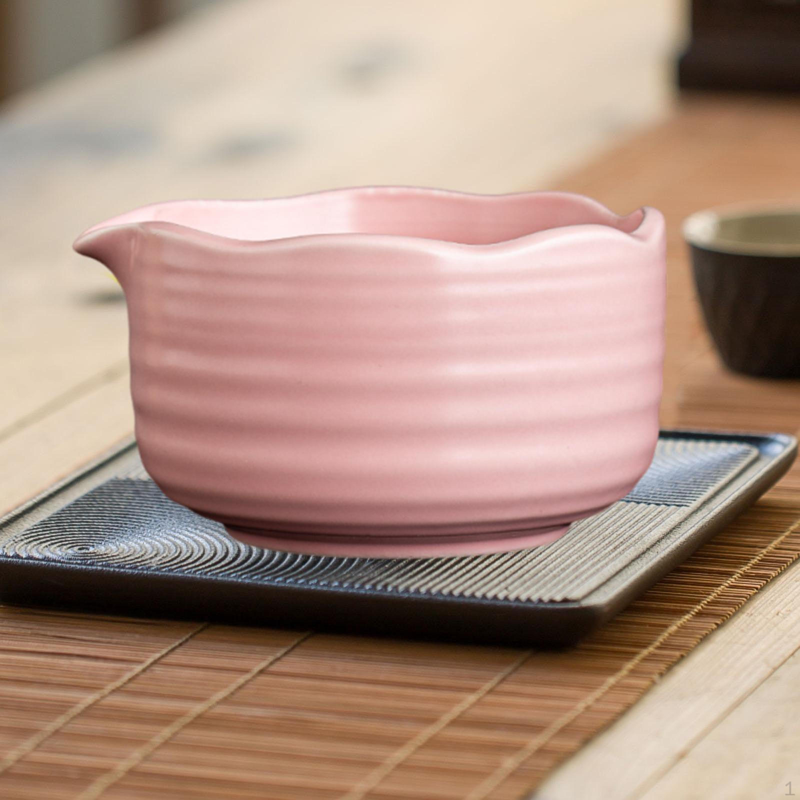 

Керамическая чаша для матча с носиком для смешивания, украшение, традиционное приготовление чая, фарфор Pink