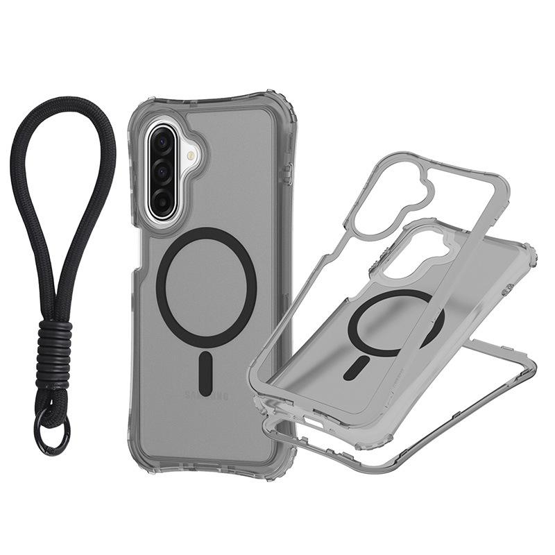 

For Samsung A17 Magnetic Skin Feeling 3-in-1 Phone Case with Strap For iPhone 17 Pro Max