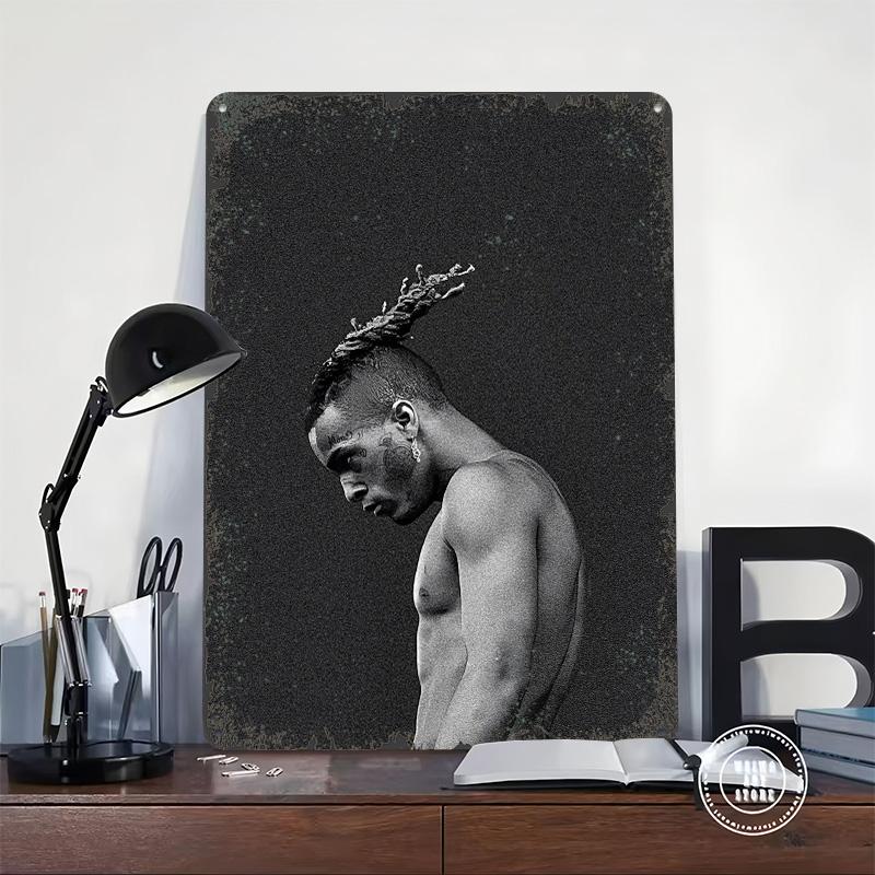 XXXTentacion Portrait Printed Poster Customized Wall Art Retro Vintage Metal Tin Signs for Decoration At Home Decorations Decor