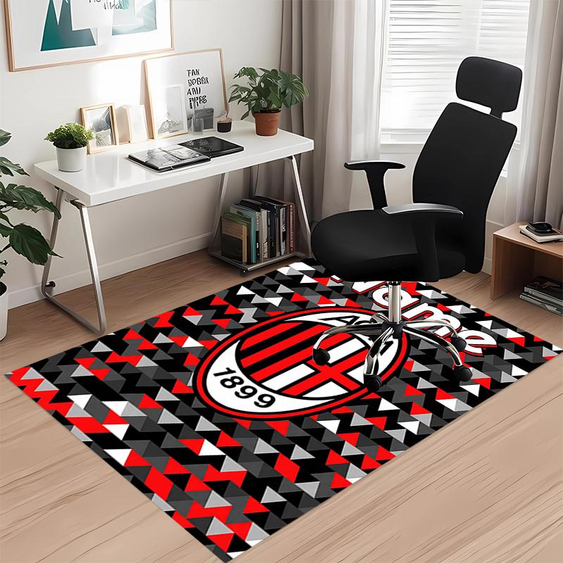 Custom Name Ac Milan Printed Carpet Rug For Office Chair Living Room Bedroom Kitchen Room Decor Gifts
