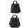 New men's handbag, 100% genuine leather shoulder crossbody bag vertical briefcase business trip messenger bag for 13.3-inch iPad
