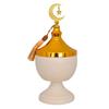 Decorative Ramadans Metal Candy Dish with Lid Islamic Party Tray For Seasonal Displays And Everyday Storage Purposes