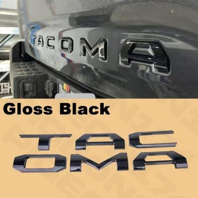 Gloss Black 3D Raised Tailgate Letters For Tacoma 2016- Ert Emblem Badges
