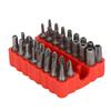 33Pcs Security Screw Hex Bit Set Chrome Vanadium Steel 14in Shaft for Vehicle Computer