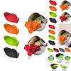 Premium Silicone Pasta Strainer Wide Mouth Colander For Effortless Vegetable And Fruit Drainage In Vibrant Colors