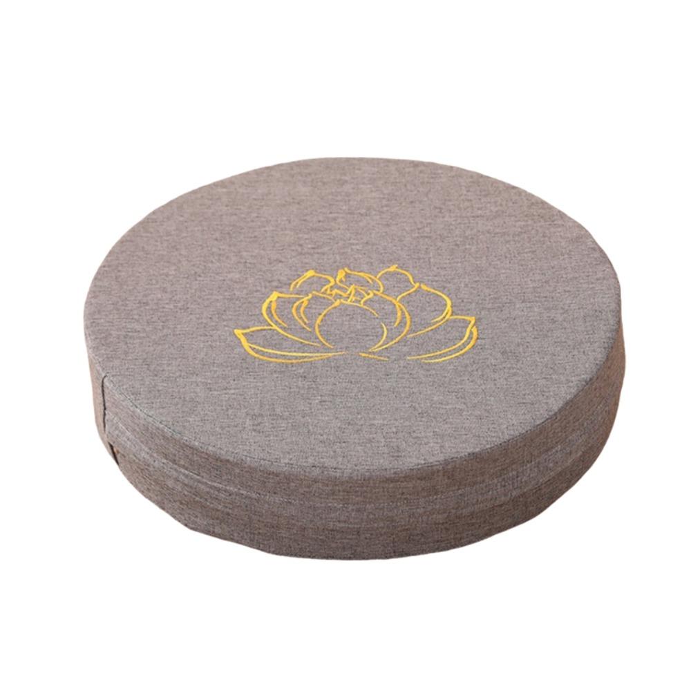 Japanese-style Yoga Meditation Cushion Embroidered Lotus Thickened Seat Cushion Washable Removable Backrest Pillow Living Room