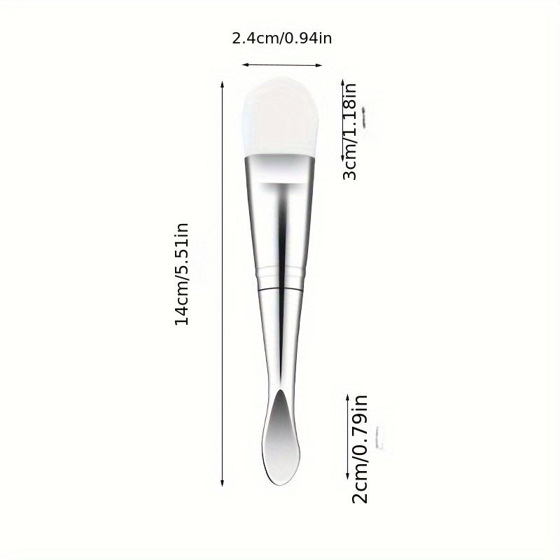 Pennello Doppio per Maschera con Setole Morbide e Paletta, Pennello Elettroplaccato per Maschera, Crema per Maschera, Raschietto Paletta, Strumento Speciale per Applicazione Maschera all'Argilla