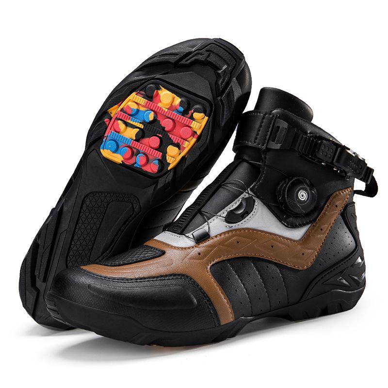 

Новый стиль Большой размер Мотоциклетные ботинки с высоким голенищем Мужская мотоциклетная обувь Ботинки для уличной езды Гоночные ботинки Ботинки для езды на открытом воздухе Туристические ботинки 45 чёрный/хаки