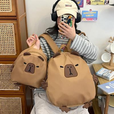 Cute Kapibara Backpack Bag Ins Popular Girl Heart Cartoon Capybara Large Capacity Student Bag