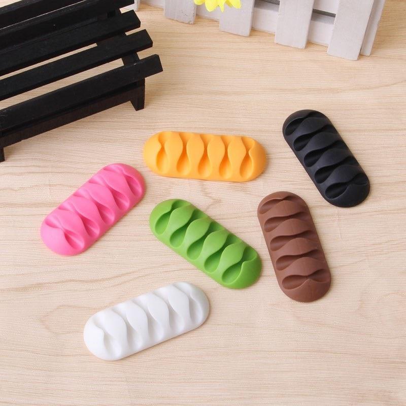 Ties Line Fixer Earphone Cable Organizer Charger Wire Clamp Wire Retainer Holder Clips Cable Winder