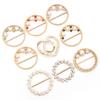 9Pcs Rhinestone Scarf Buckle Elegant Fashion Shiny Firm Stable Simplistic TShirt Clip