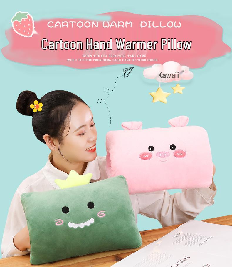 Plush Hand Warmer Pillow Cushion for Office, Dorm, or Classroom