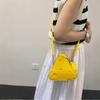fashionable Korean version of small bag bag women's 20224 new Internet celebrity cheese bag triangle crossbody bag women's bag