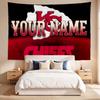 Kansas City Chiefs (1) Benutzerdefiniertes Namens-Wandteppich Wandbehang Wandteppich Wandkunst Dekor für Schlafzimmer Wohnzimmer
