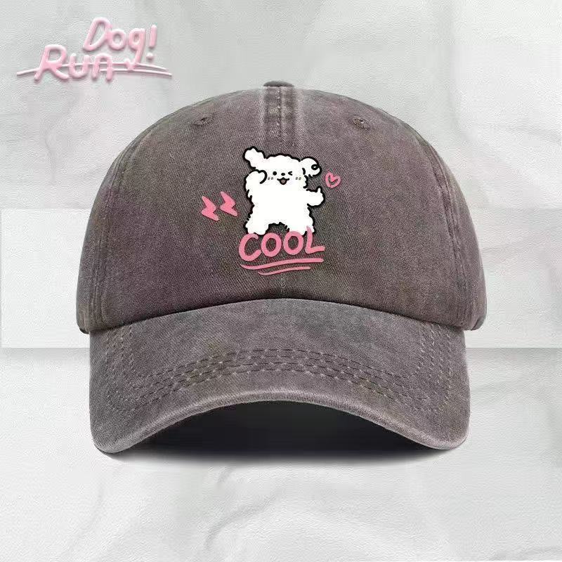 Cool Brand Funny Little Dog American Baseball Cap With A Retro And Stylish Look, Very Cute And Washed-Out Effect.