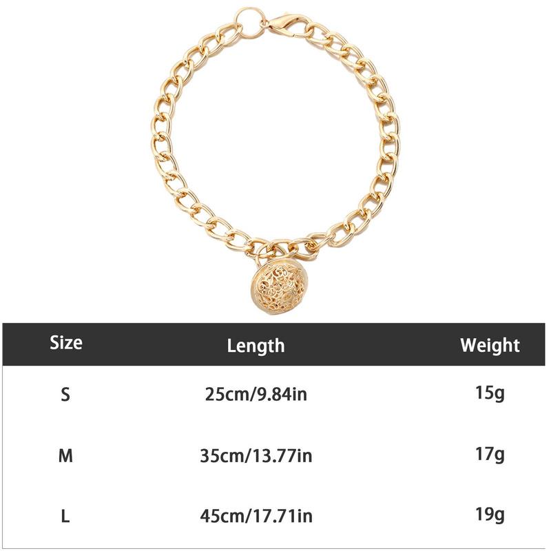 Cat Chain Collar With Bell Fashion Design Dog Necklace Collar Cat Necklace Puppy Chain Collar Fashion Jewelry For Cats Dogs