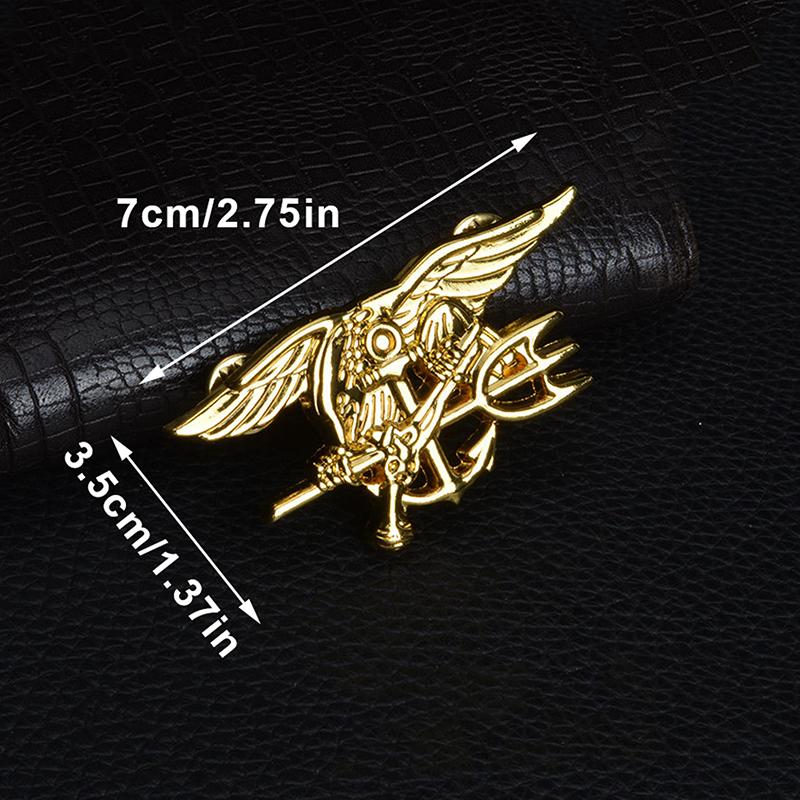Us Navy Seal Eagle Anchor Trident Metal Badge Insignia Pin Gold Trident Badge Commemorative Medal