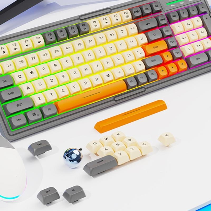 Gaming Keyboard with Tactile Feedback Color Illumination Waterproof Construction Universal Compatibility
