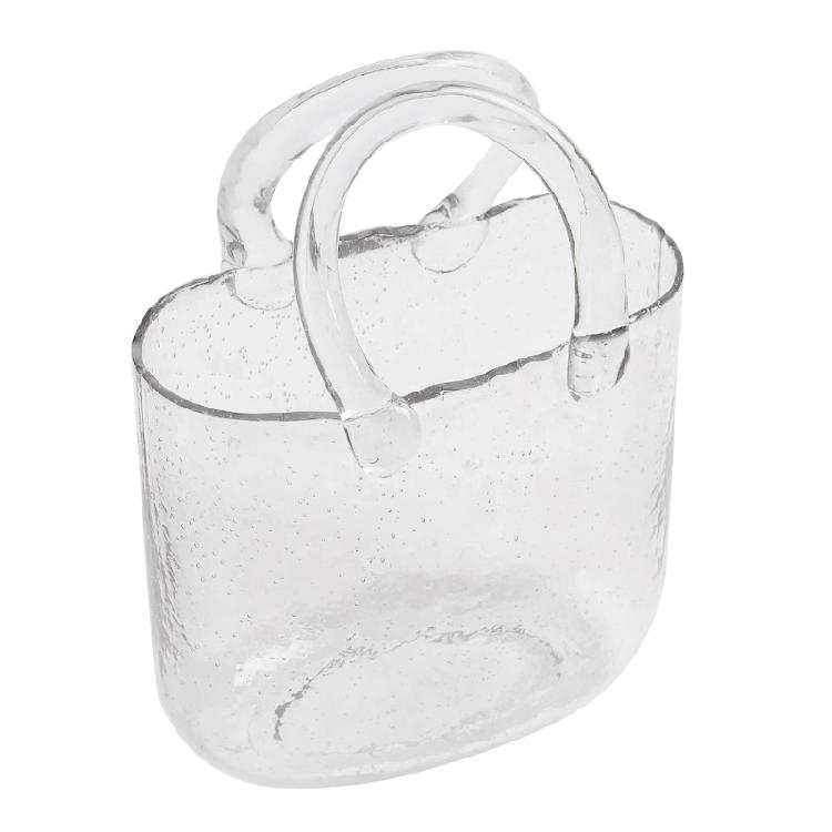 

Clear Glass Vase Fish Tank Tote Bag Flower School Office Bedroom Decoration чистий