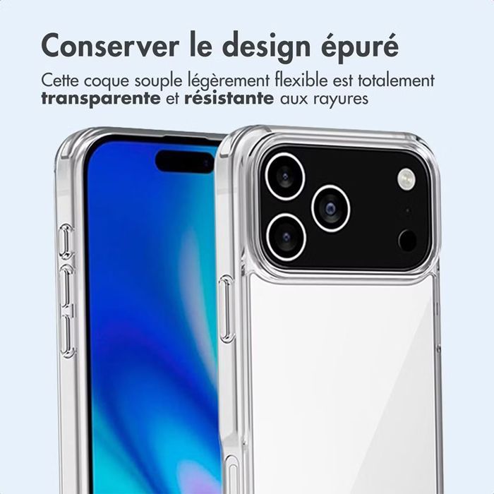 Coque de protection - BOOLING - iPhone 17 Pro - Silicone Transparent - Anti-Rayures - Slim Léger