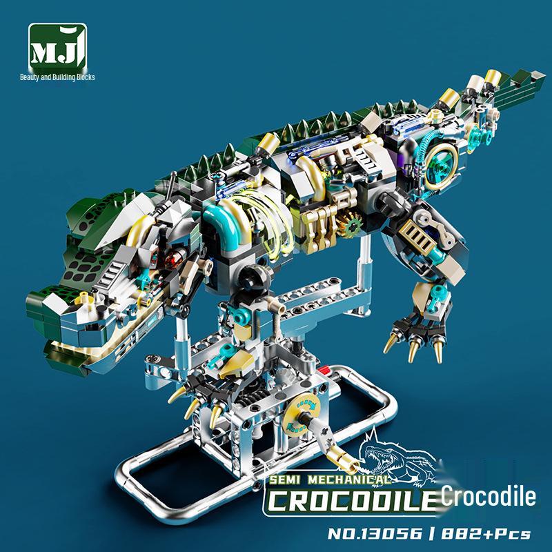 Lego-Compatible Electric Mechanical Whale Building Kit - Challenging DIY Animal Model Toy for Boys