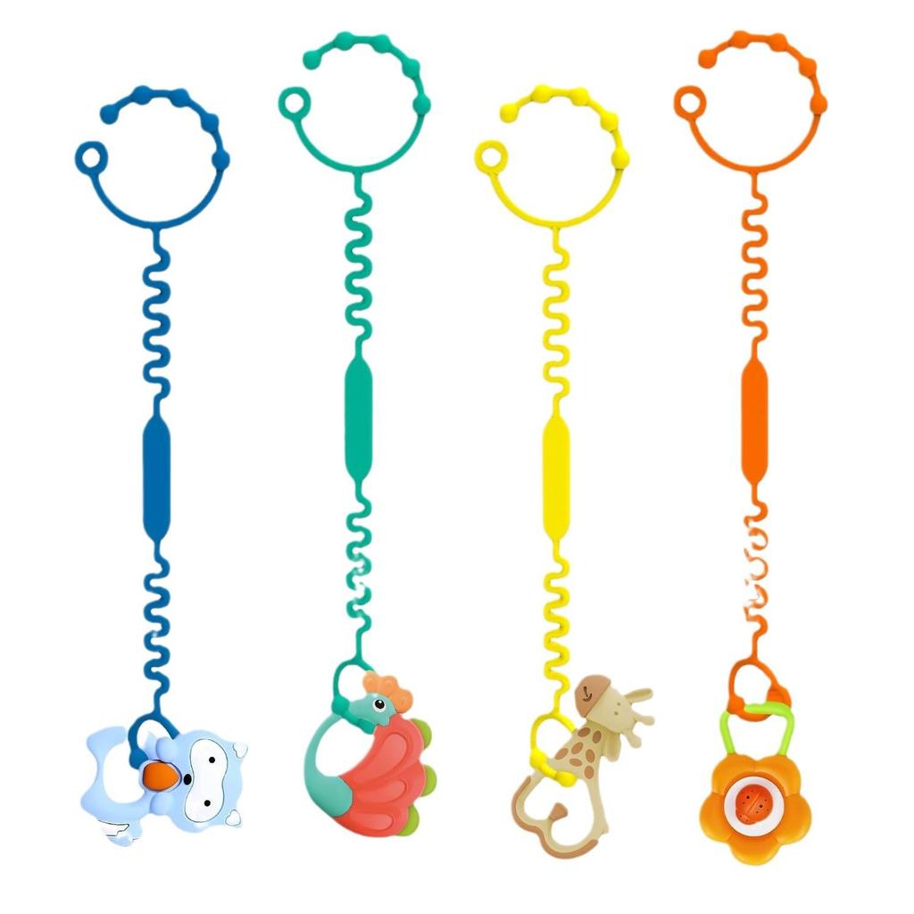 Colorful Silicone Baby Teether & Pacifier Anti-Drop Chain