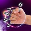 Mini Anal Stopper Stainless Steel Butt Stopper with Pull Ring for Beginners Small Metal Anal Training Sex Toy for Adult Men Women