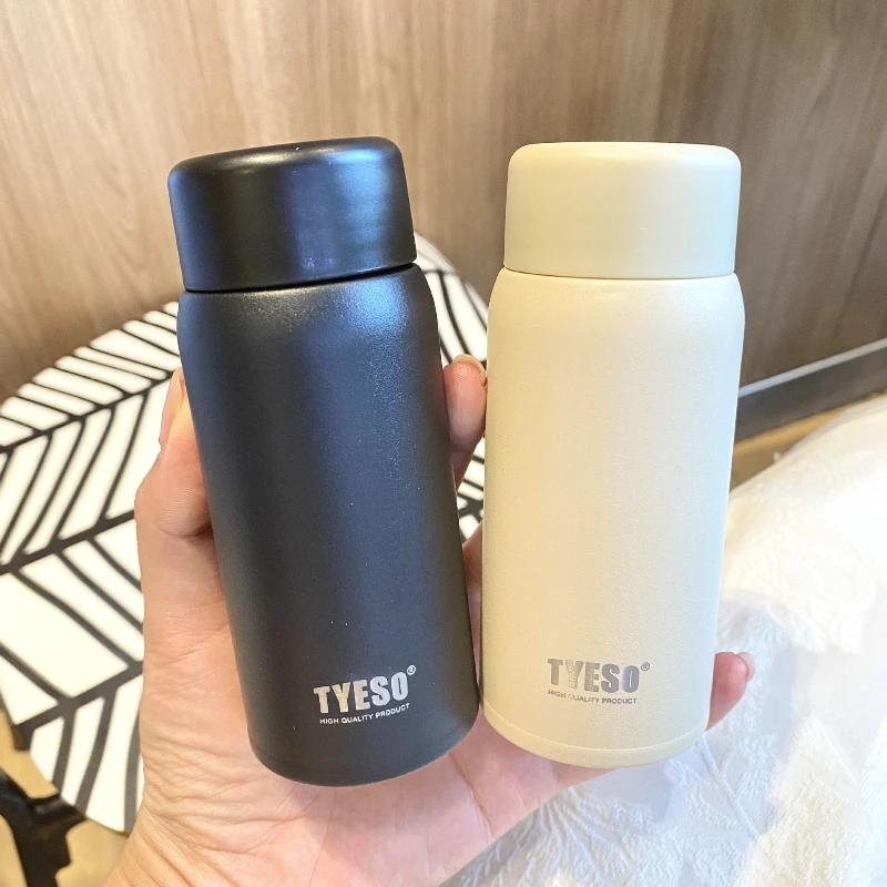 TYESO 200ml Stainless Steel Thermos Cup Cute Insulated Tumbler for Coffee & Water Portable Leak-Proof Thermal Bottle for Travel