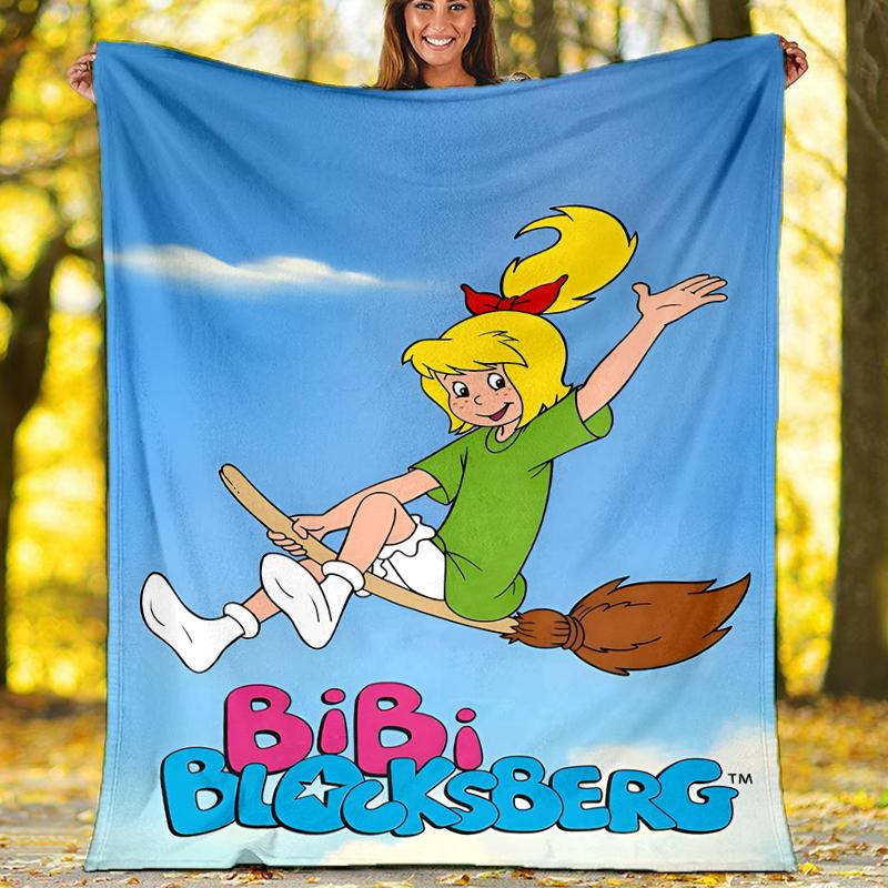 Bibi Blocksberg Theme Printed Blanket Perfect For Couch Bed Travel Outdoor Use Machine Washable Cozy Durable