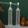 Rhinestone Inlaid Earrings Vintage Drop Earrings Bell Tassel Earrings Hypoallergenic For Music Festivals Dates Friend Gatherings