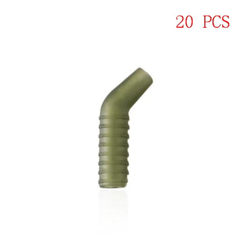 20Pcs Aligner Carp Fishing Accessories Anti Entanglement Sleeves Fishing Terminal Tackle TPE Fish Hook Sleeves
