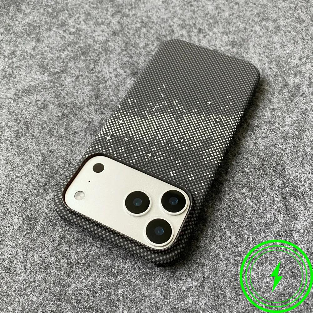 Slim Rugged Carbon Fibre Kevlar Pattern Magnetic Case For IPhone 17 Air 16 Plus 15 14 13 Pro Max Frameless Shockproof Hard Cover