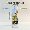 1PC Yellow Excavator Machine 750ml Color Plastic Sports Water Bottle Leakproof Flip Straw Lid Suitable for Sports Office Home Use