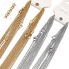 10 Stück 50cm 2mm Goldfarbe Edelstahl Gliederketten Halsketten Modeschmuck Kubanische Ketten Kette DIY Bastelbedarf