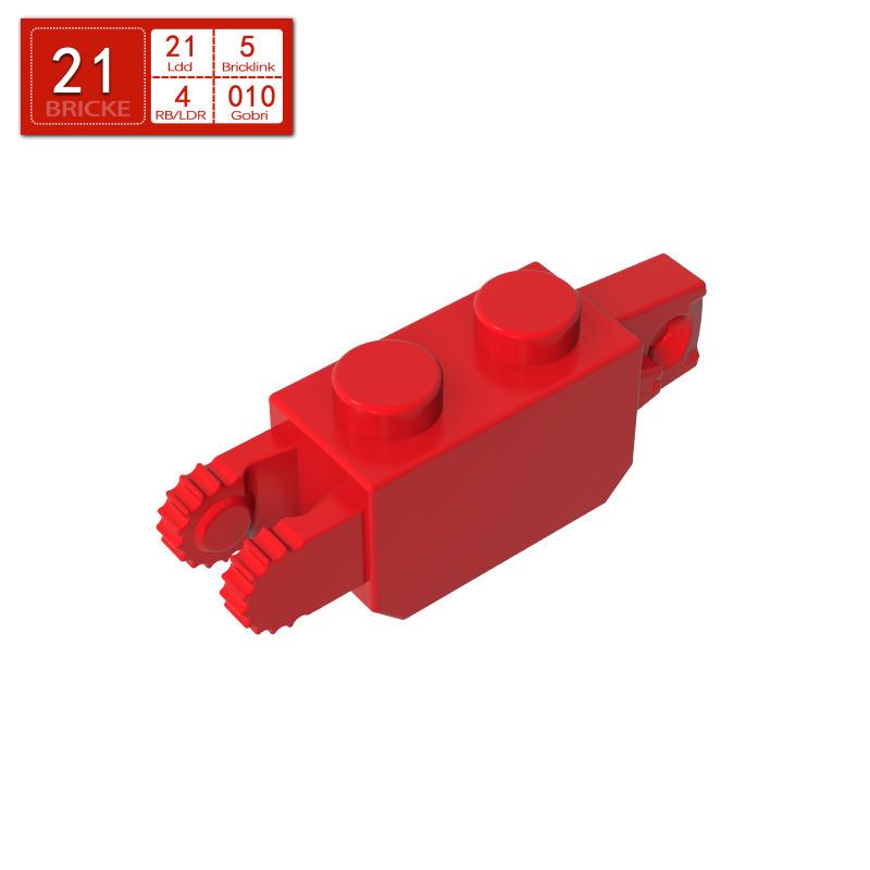 BRICKE 1x2 Hinged Brick, Lego-Compatible Building Block 43 pcs