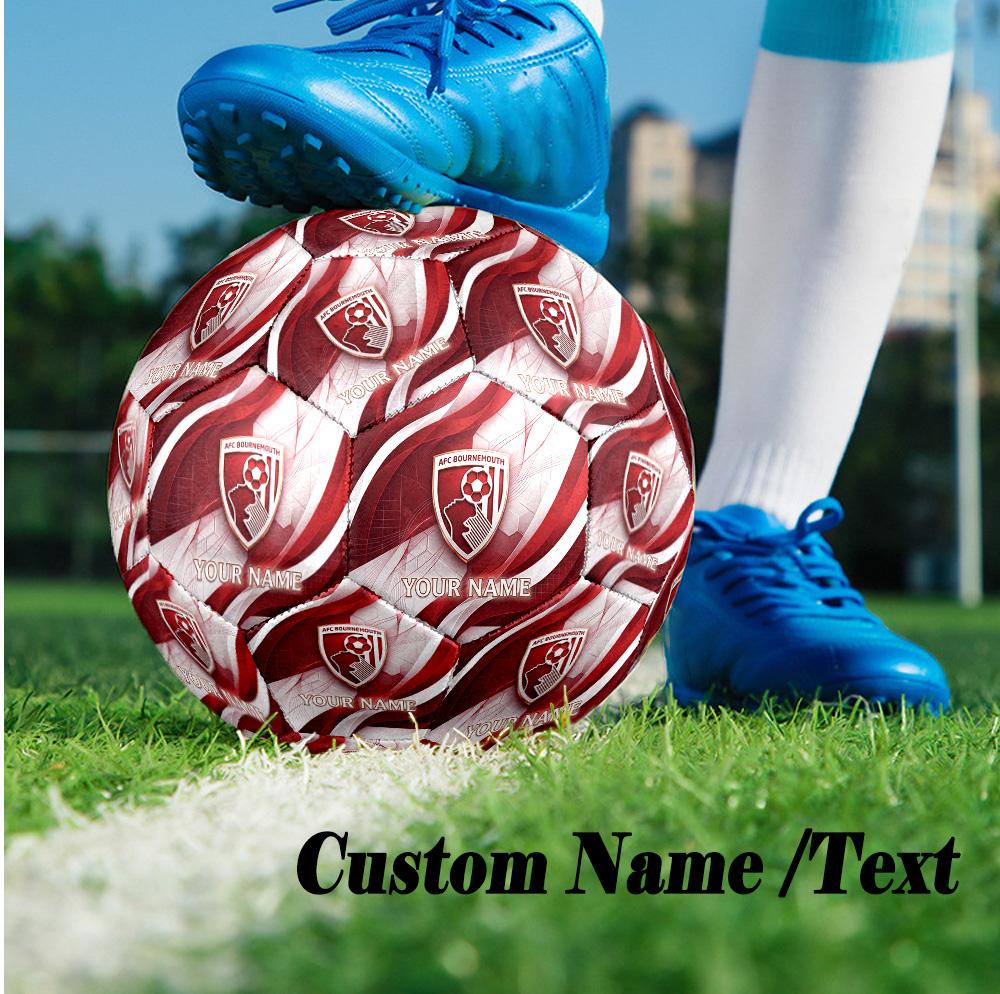 Size 5 Football Custom Name Text, Outdoor Training Soccer BallBournemouth Football