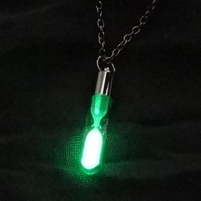 Multi-Color Luminous Hourglass Necklace - Halloween Jewelry for Women