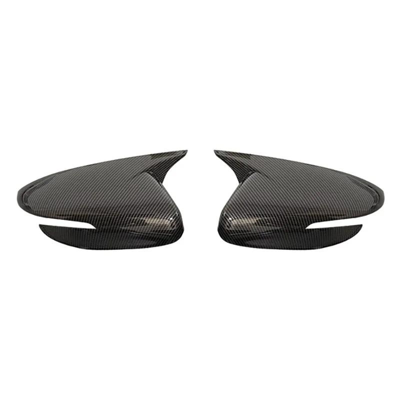 For KIA K3 Cerato Forte 2013-2018 Rearview Side Mirror Cover Wing Cap Exterior Door Rear View Case Trim Carbon Fiber Sticker
