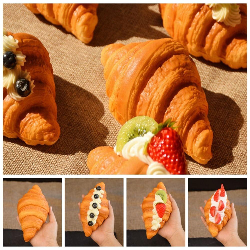 Convenient Fake Soda Bread Exquisite Artificial Bread Simulation Croissant Bread  Home Decoration