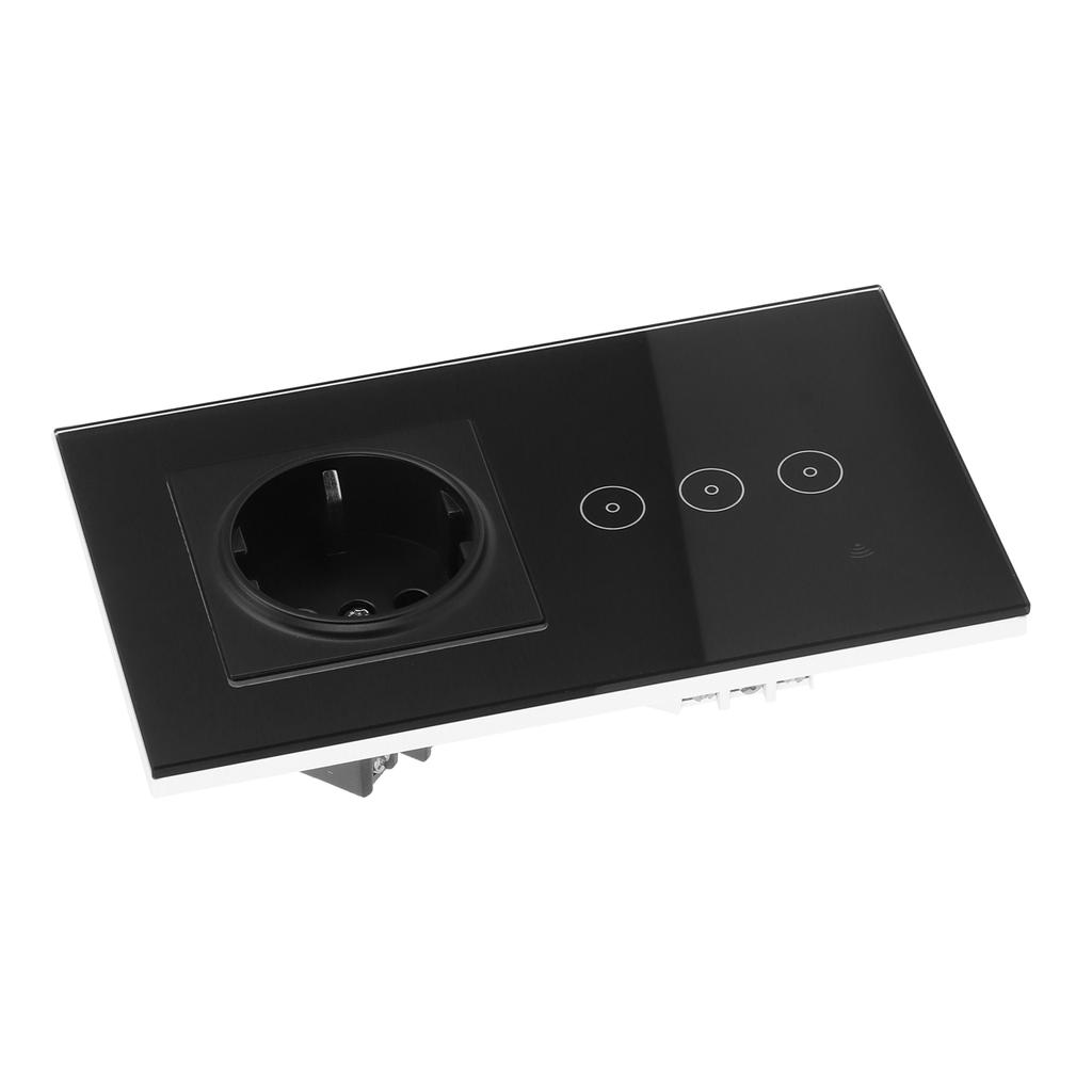 Multifunction Smart Wall Switch with Socket WiFi Switch Socket for Tuya  95?/AC 10A