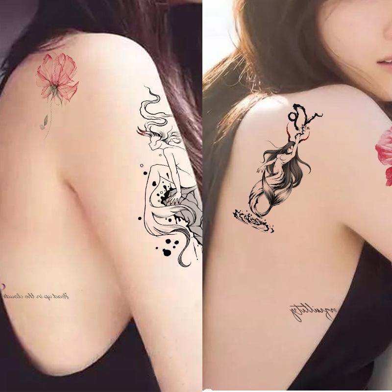 Beauty Sticker Cartoon Tattoo Sticker Temporary Waterproof Animation Flower Personalized Flower Arm Tattoo Sticker