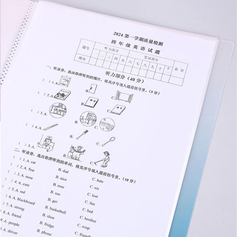 30 Pockets Display Folder Multipurpose Document Project Folder Letter Size Display Folders Book with Protective Sleeve