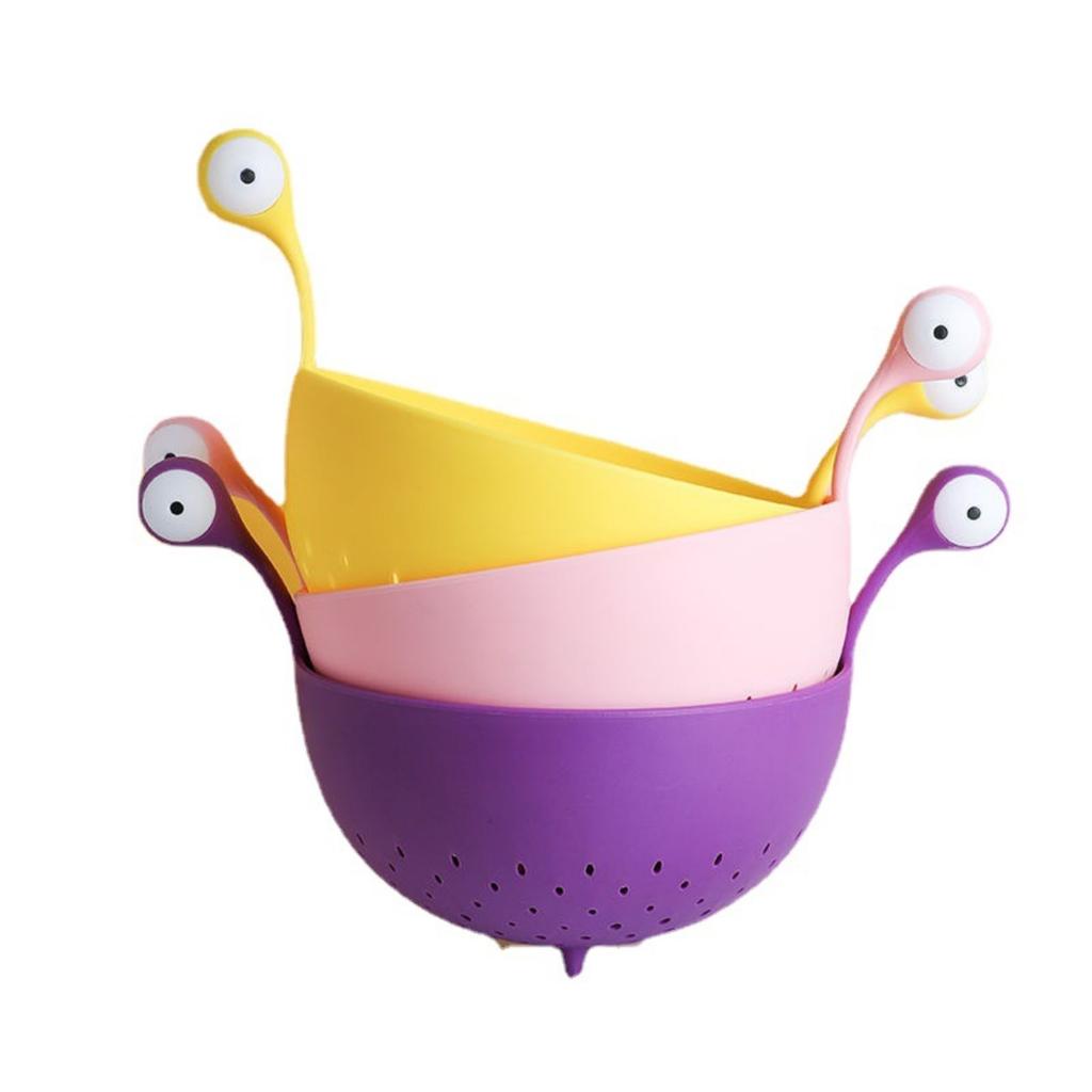 Big Eyes Creative Living Room Snack Fruit Storage Basket, Home Kitchen Fruit And Vegetable Washing Basket Basket