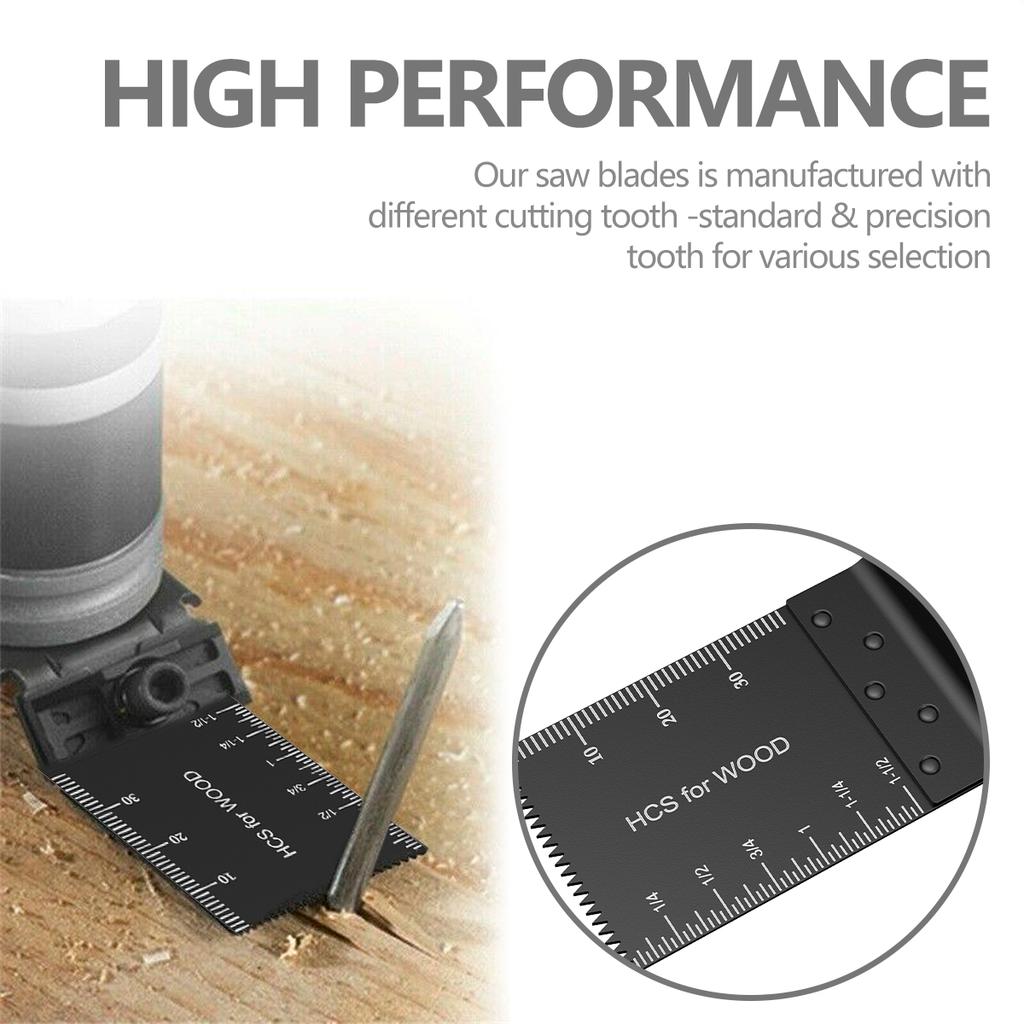 10/12/20PCS Oscillating Saw Blade Multi Tool Blades Quick Release Saw Blade Renovator Cutter Blade For Wood Plastic Cutting