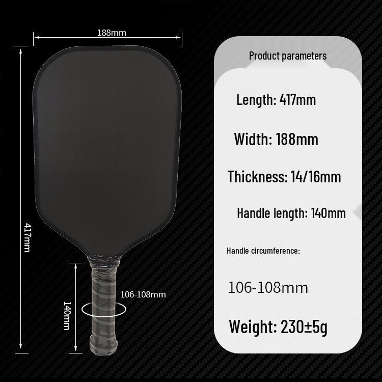 Toray T700 Carbon Fiber Professional 16mm Pickleball Paddle 16mm
