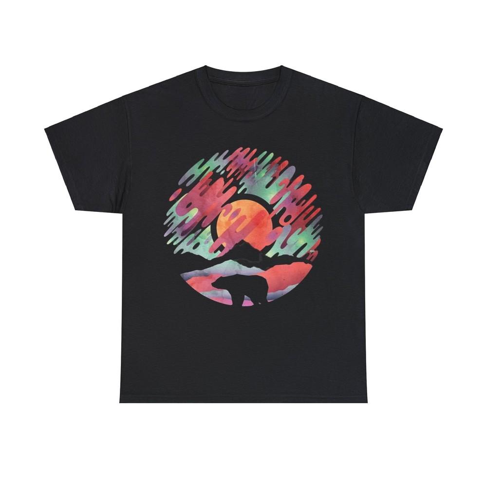 Abstract Nature Tshirt Mountain Unisex Heavy Cotton Tee S