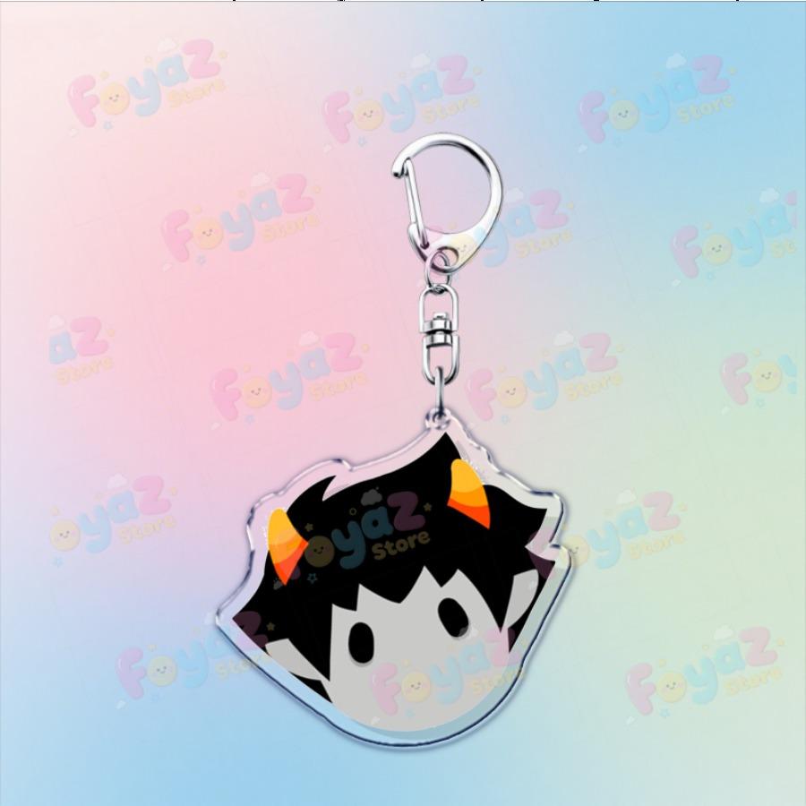 Cartoon Homestuck Keychain Accessories Bag Charms Dave Strider John Egbert Karkat Gamer Keyrings Jewelry Fans Freinds Gift