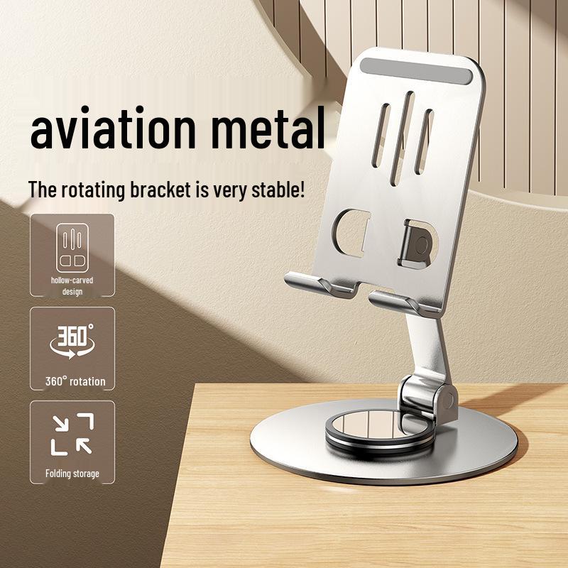 All-Metal Rotating Aluminum Desktop Tablet and Phone Stand