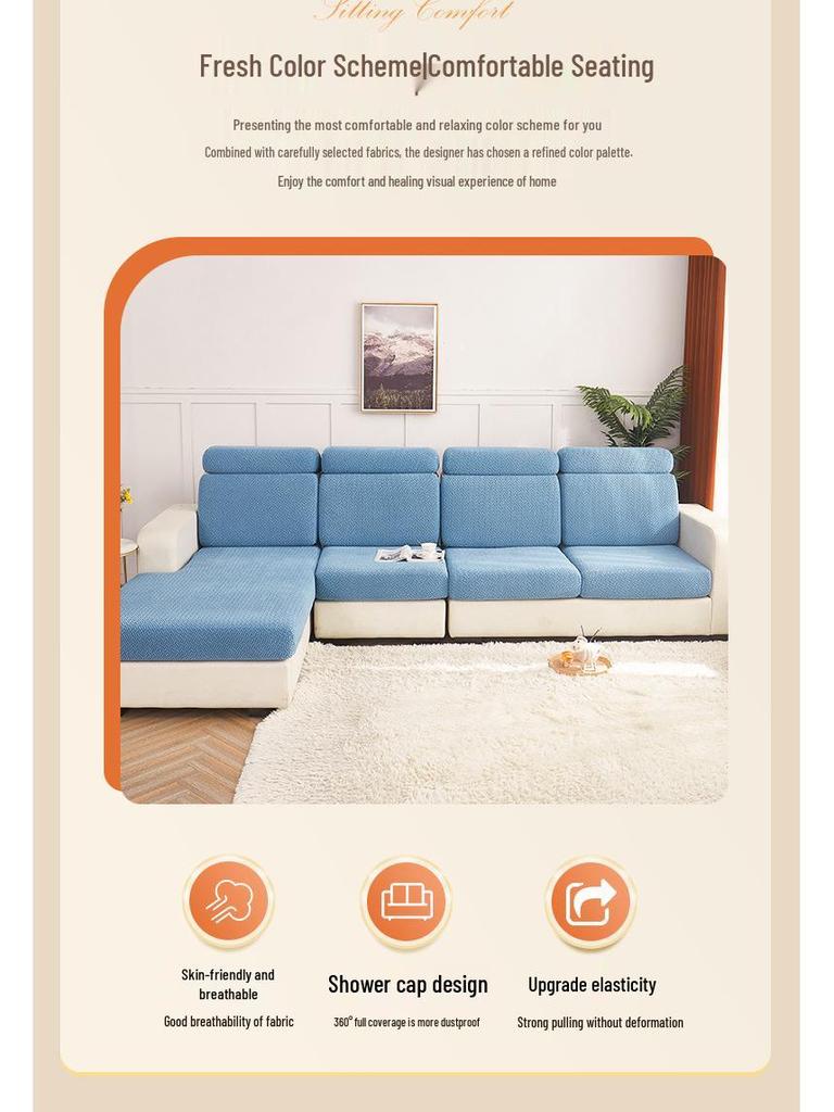 Four Seasons Non-Slip Elastic Sofa Cover - Universal Fit, Modern Design Slipcover